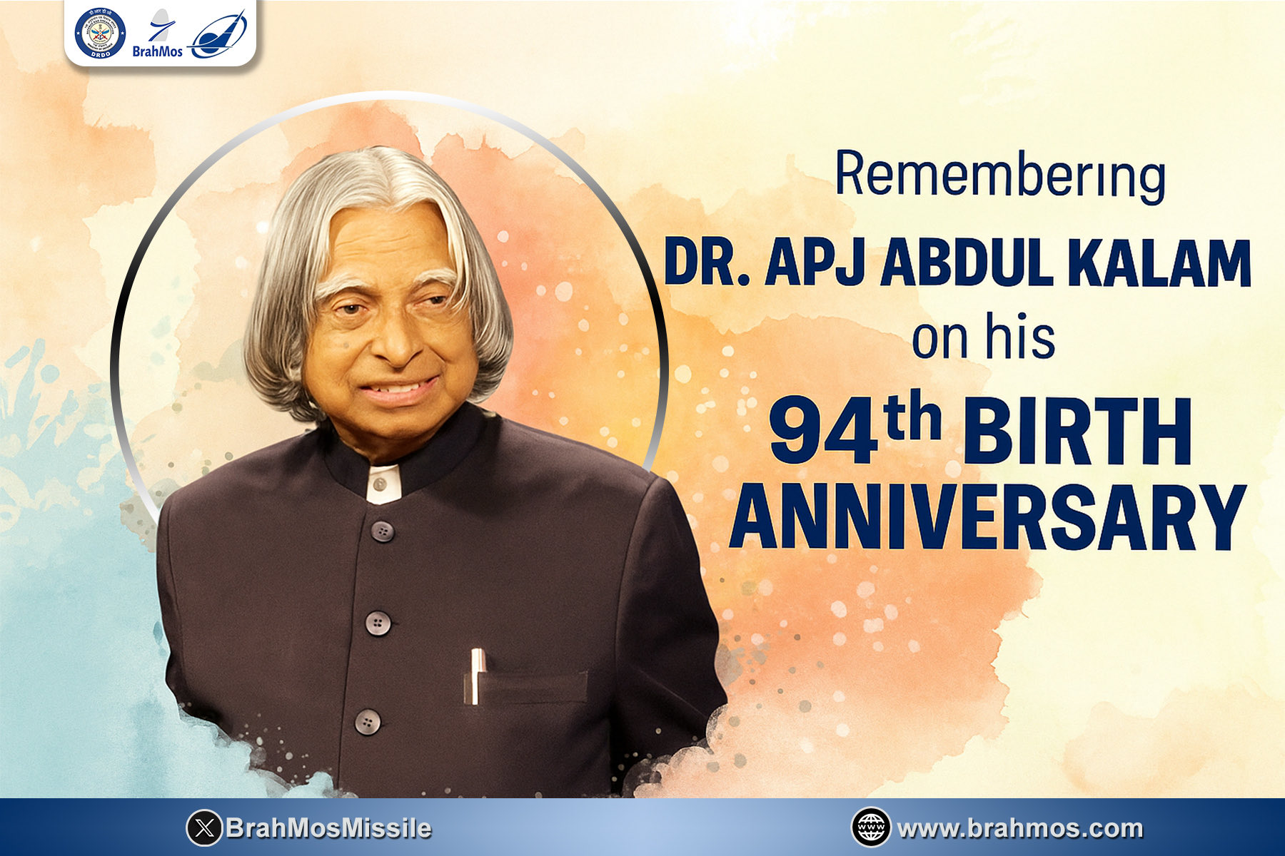 BrahMos honours the legacy of Bharat Ratna Dr. APJ Abdul Kalam on his 94th birth anniversary