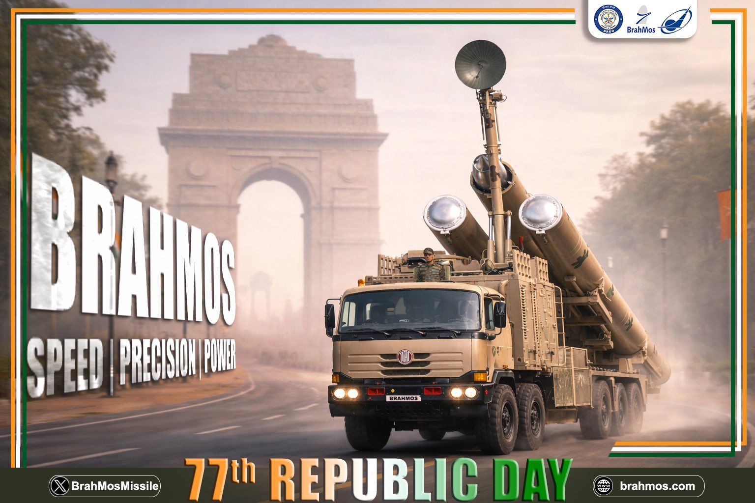 On the historic occasion of India’s 77th Republic Day, BrahMos Aerospace reaffirms its resolve to continue marching forward on the path of Atma Nirbharta