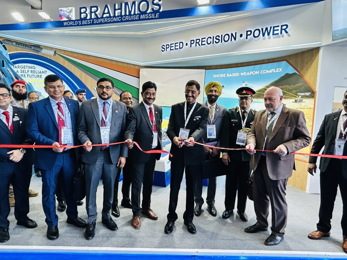 MoS Defence Shri Sanjay Seth inaugurates BrahMos pavilion at World Defense Show 2026
