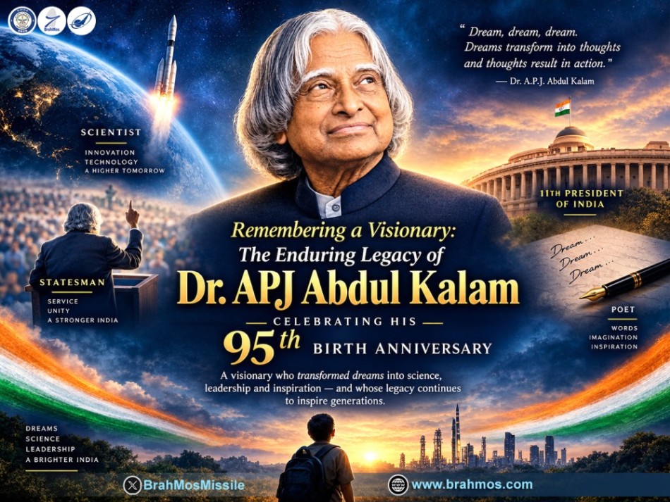 Honouring the enduring legacy of Dr. APJ Abdul Kalam on his 95th birth anniversary